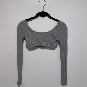 NWOT Edikted cropped longsleeve in grey